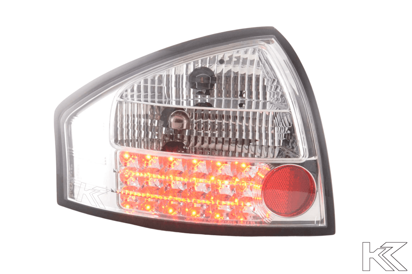 Audi A6 (C5/4B) Sedan Chrome Clear LED Taillights Set (1997-2003)