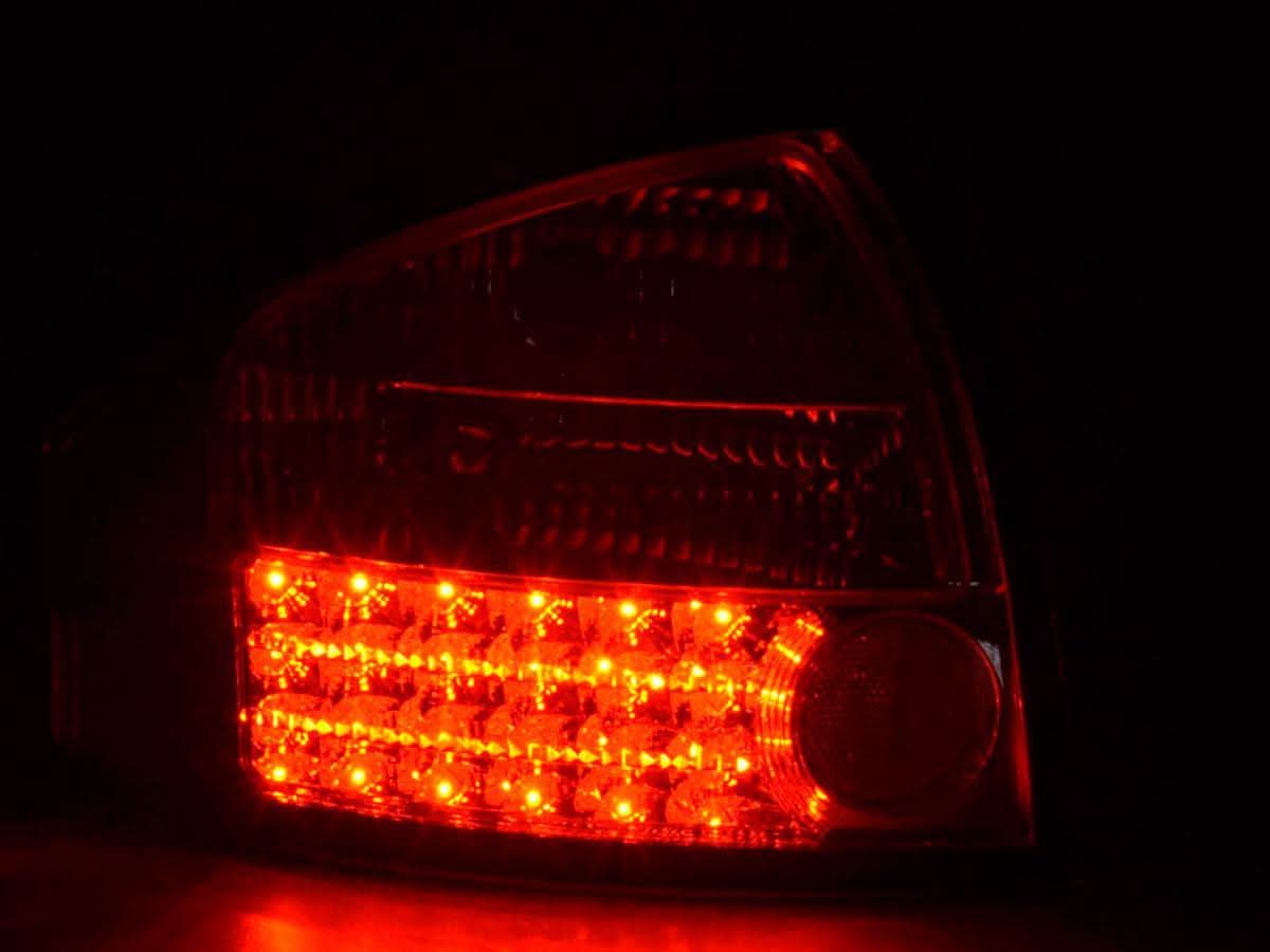 Audi A6 (C5/4B) Sedan Chrome Clear LED Taillights Set (1997-2003)