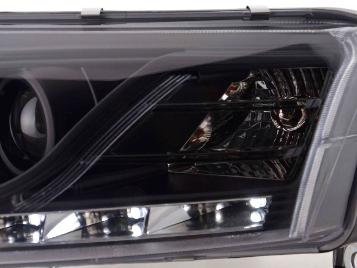 Audi A6 (C6 4F) Black Xenon LED Headlights with Daytime Running Lights (2004-2008)