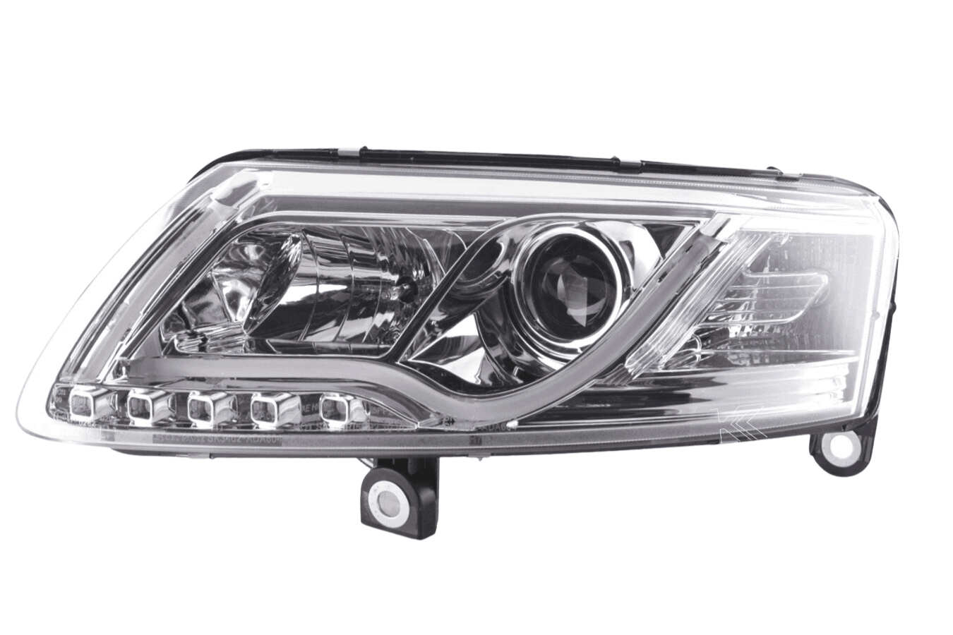 Audi A6 (C6 4F) Chrome LED Headlights with Daytime Running Lights (2004-2008)