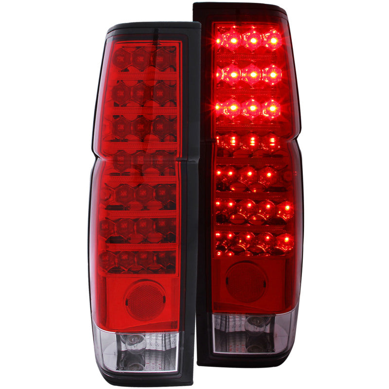 ANZO 1986-1997 Nissan Hardbody LED Taillights Red/Clear