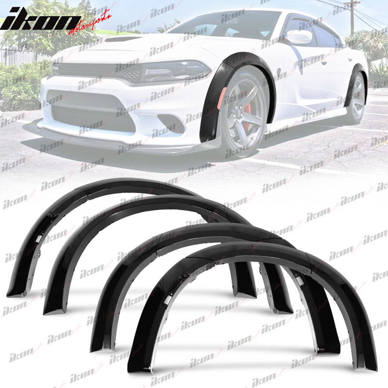 2015-2023 Dodge Charger Widebody Style Fender Flares+Front Lip ABS