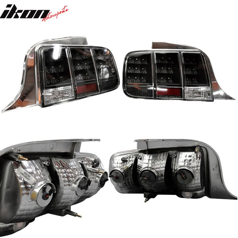 2005-2009Â Ford Mustang 3C Black LED Tail Lights Sequential Turn Signal