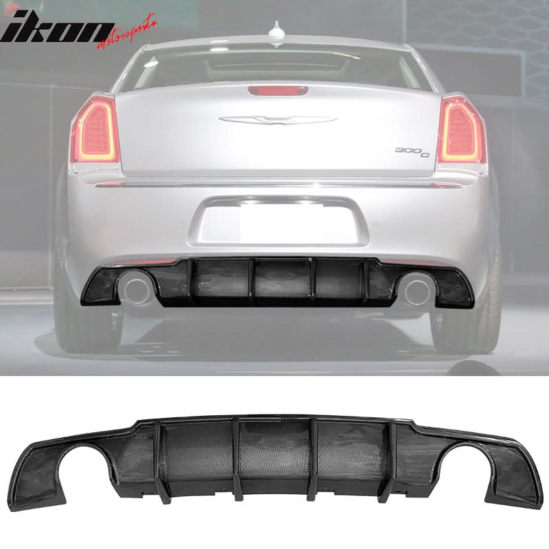 2015-2024 Chrysler 300 4 Shark Fin Style Rear Diffuser Lip PP