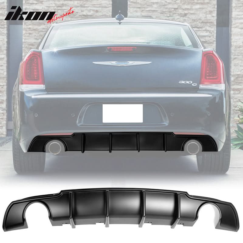 2015-2024 Chrysler 300 4 Shark Fin Style Rear Diffuser Lip PP