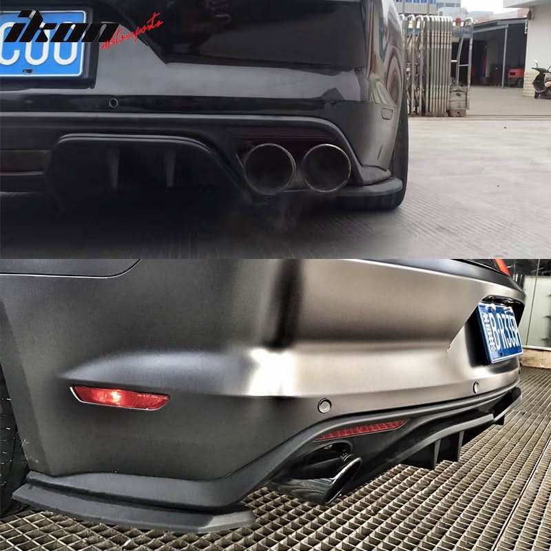 Fits 15-17 Mustang Premium Rear Bumper & R Spec 3 Pc Rear Diffuser