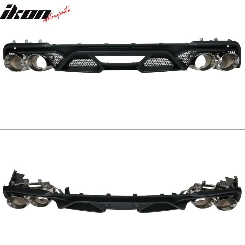 2018-2024 Ford Mustang GT500 Style Unpainted Rear Bumper Diffuser PP