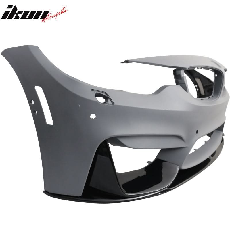2015-2020 BMW F80 M3 F82 M4 P Style Black Front Bumper Lip 3PC PP
