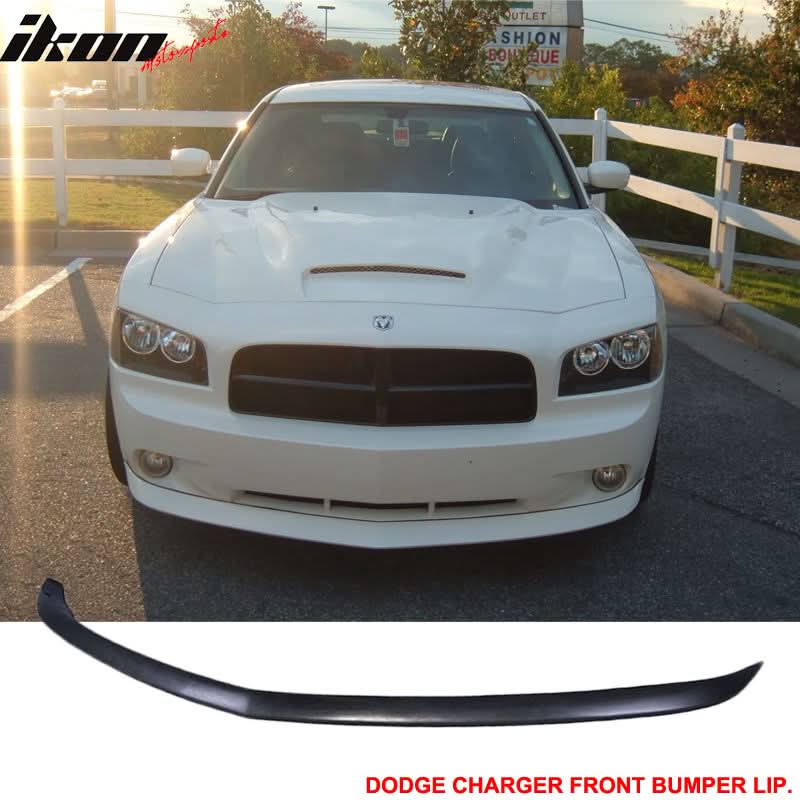 Fits 06-10 Dodge Charger Front Bumper Lip+Rear Auto Spoiler Wing PU