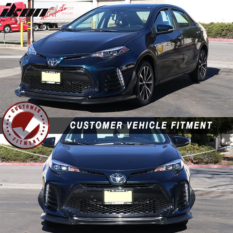 2017-2019 Toyota Corolla Front Bumper Lip Chin Spoiler PU