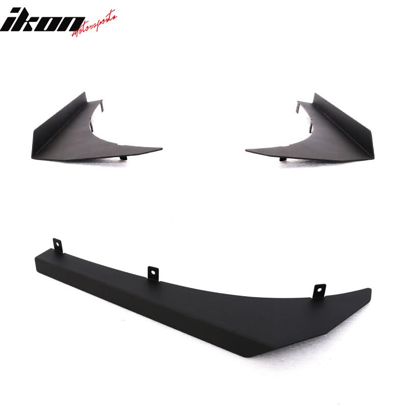 Universal 16"x 6.5"x13" Ikon Style Front Bumper Canards Aluminum