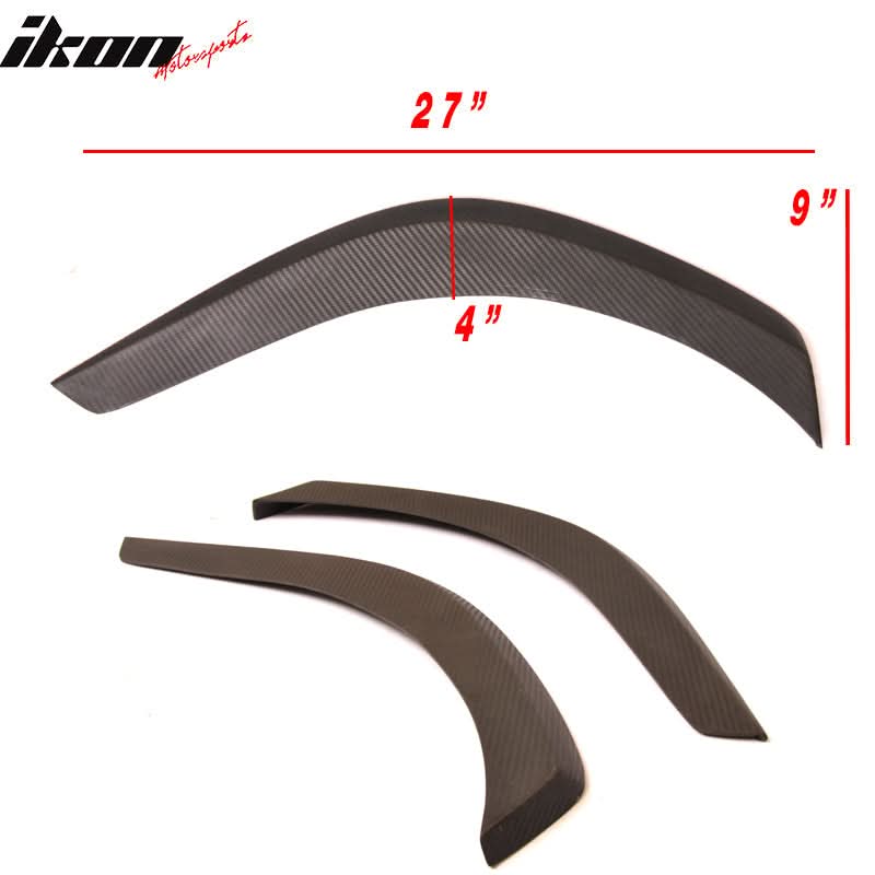 Universal 27x9" Add On 2PCS Front Or Rear Bumper Lip Splitter