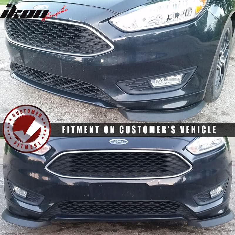 Universal 27x9" Carbon Fiber Print Front Rear Bumper Lip Splitter 2PCS