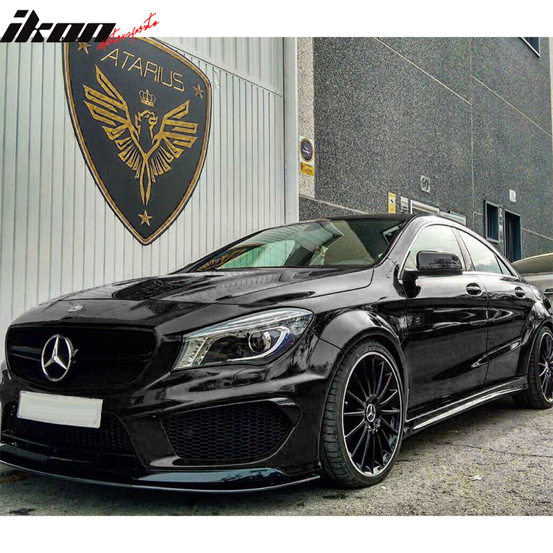 2014-2016 Benz CLA Class Front Splitter w/ Rods & Hardware Matte