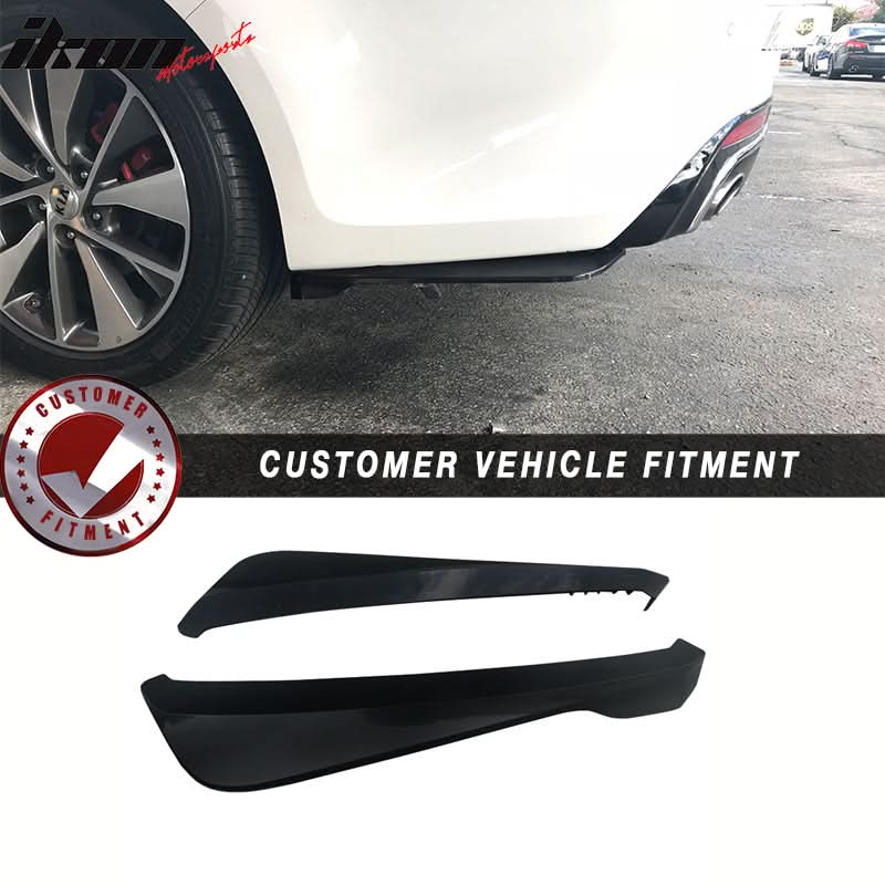 Universal V1 Style Unpainted 2PC Rear Bumper Lip Diffuser Splitters PP
