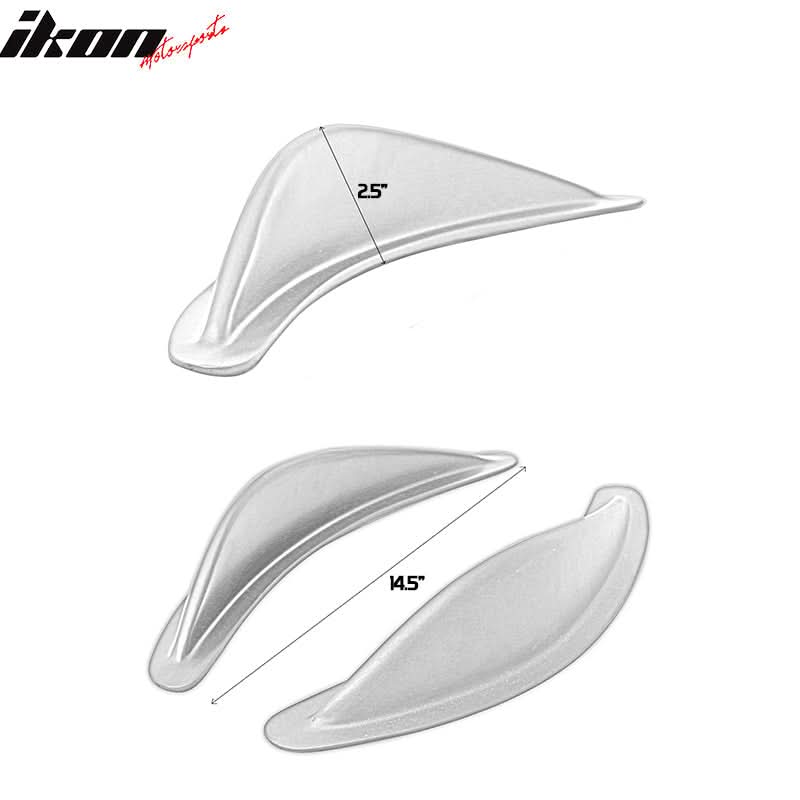 2018-2021 Subaru WRX STI WRC Style 2PC Front Bumper Canards PU
