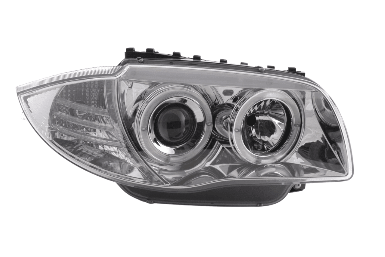 BMW 1-series E81 E82 E87 E88 Chrome Angel Eyes Headlight Set (2004 to 2011)