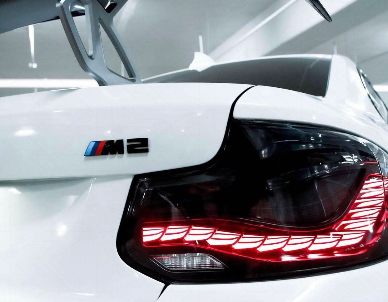 BMW 2-Series & M2 (F22 F23 F87) Red and Black Dragon Scale OLED Tail Lights