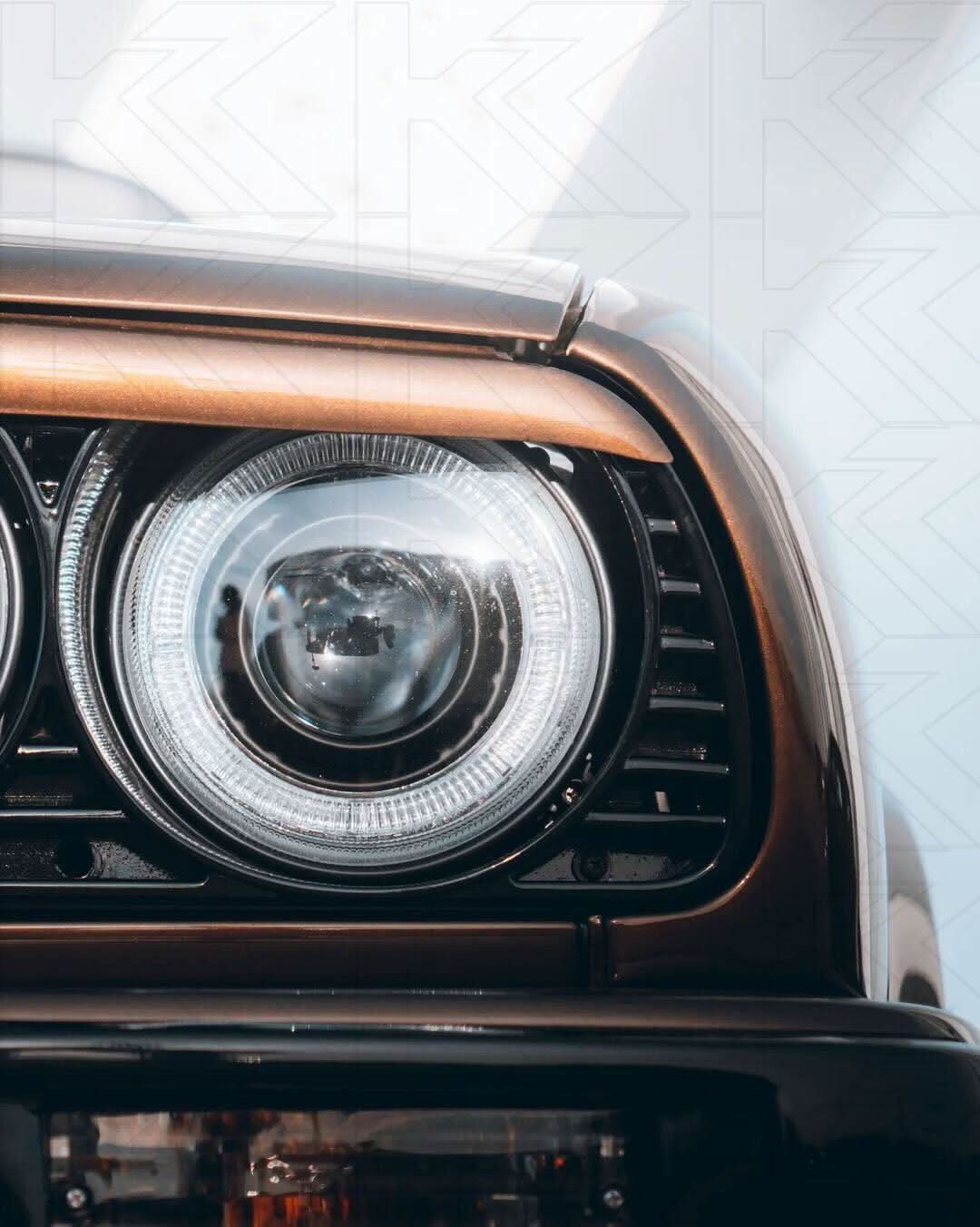 BMW 3-series E30 2/4 door. Black Angel Eyes Headlight Set (1987-1991)