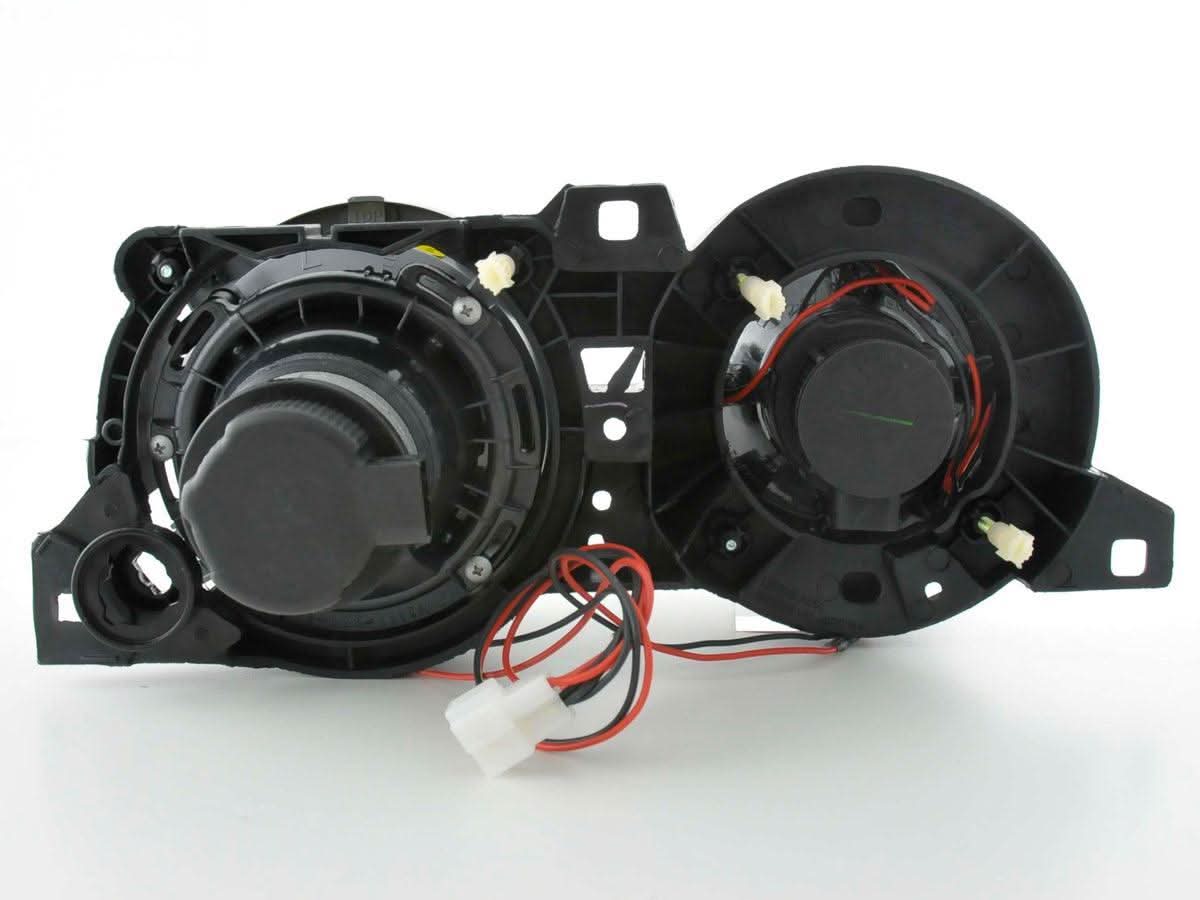 BMW 3-series E30 2/4 door. Black Angel Eyes Headlight Set (1987-1991)