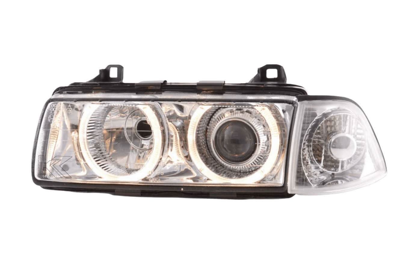 BMW 3-series E36 Coupe/Convertible Chrome Xenon Angel Eyes Headlights (1992-1998)