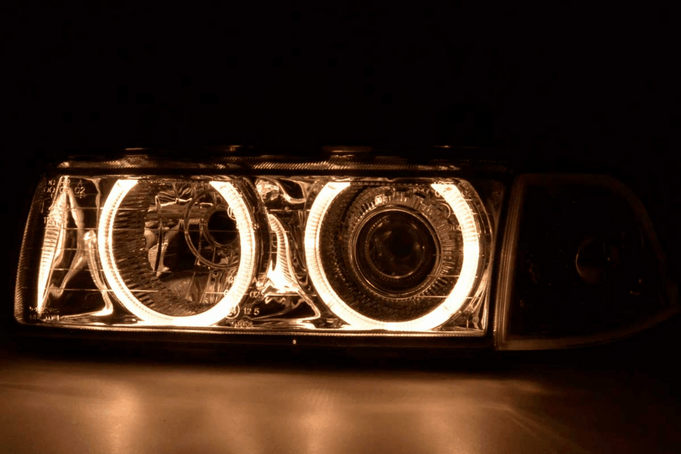 BMW 3-series E36 Coupe/Convertible Chrome Xenon Angel Eyes Headlights (1992-1998)