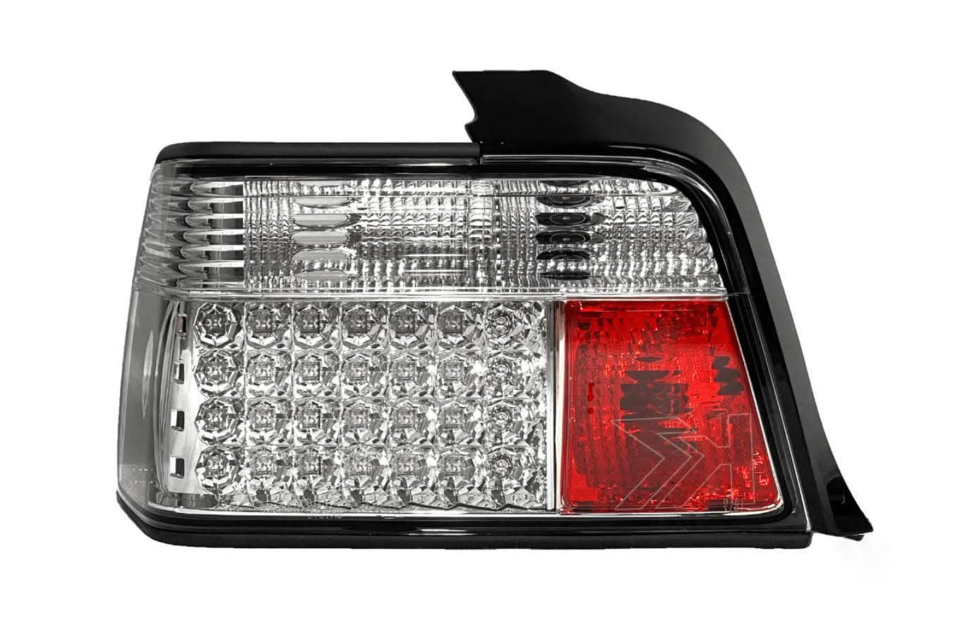BMW 3-series E36 Sedan Chrome Clear LED Taillights Set (1991-1998)
