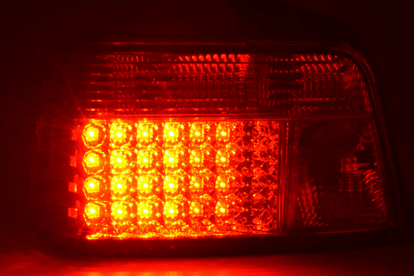 BMW 3-series E36 Sedan Chrome Clear LED Taillights Set (1991-1998)