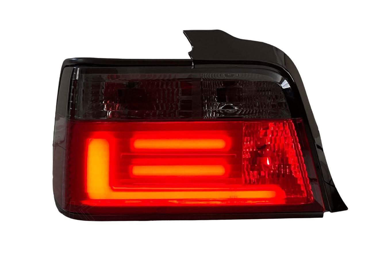 BMW 3 Series E36 Sedan JDM Red/Smoke LED BAR Tail Lights (1991-1998)