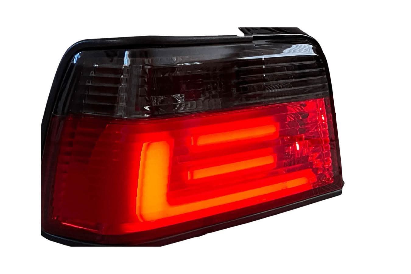 BMW 3 Series E36 Sedan JDM Red/Smoke LED BAR Tail Lights (1991-1998)