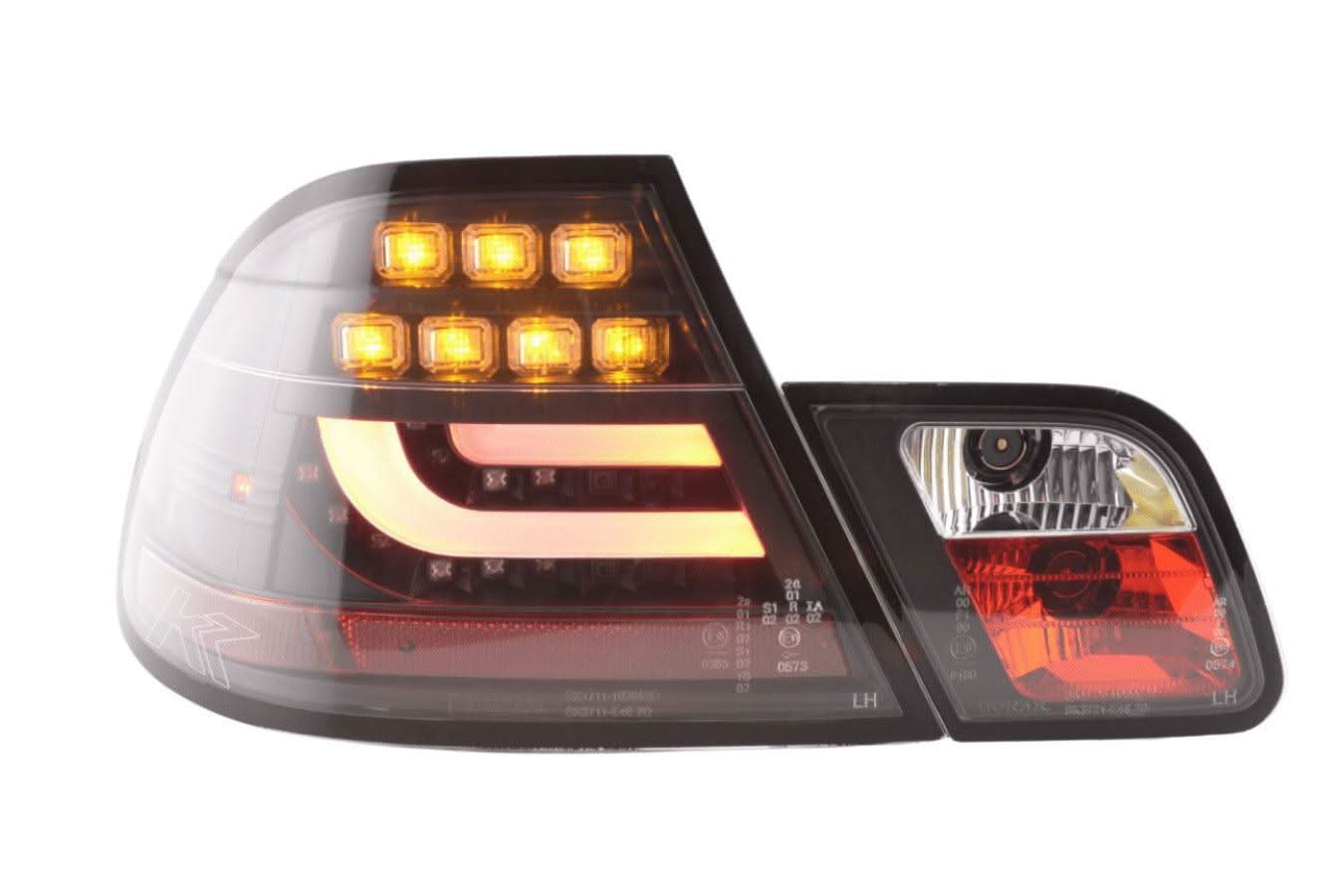 BMW 3-series E46 Coupe Black LED LightBar Taillights Set (1999-2002)
