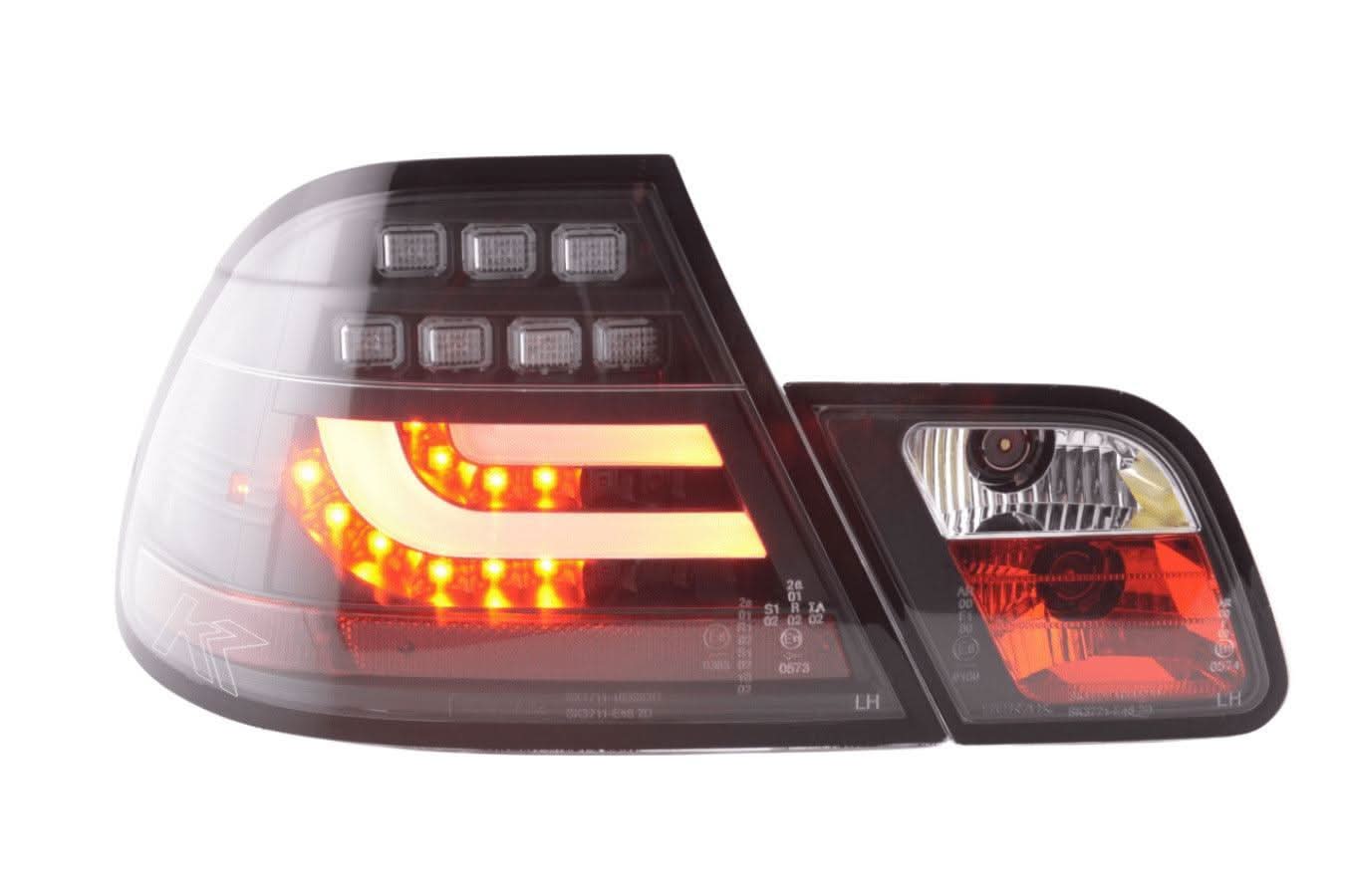 BMW 3-series E46 Coupe Black LED LightBar Taillights Set (1999-2002)