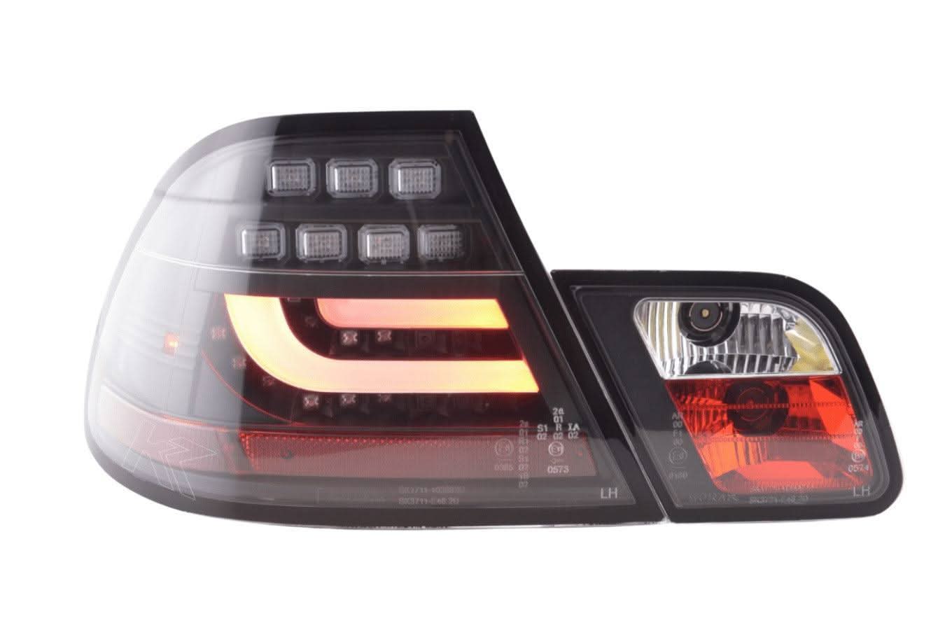 BMW 3-series E46 Coupe Black LED LightBar Taillights Set (1999-2002)