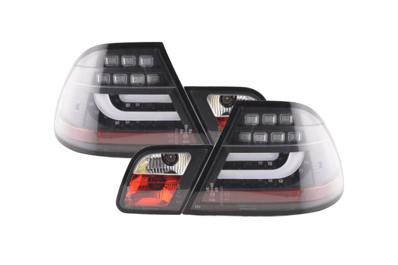 BMW 3-series E46 Coupe Black LED LightBar Taillights Set (1999-2002)