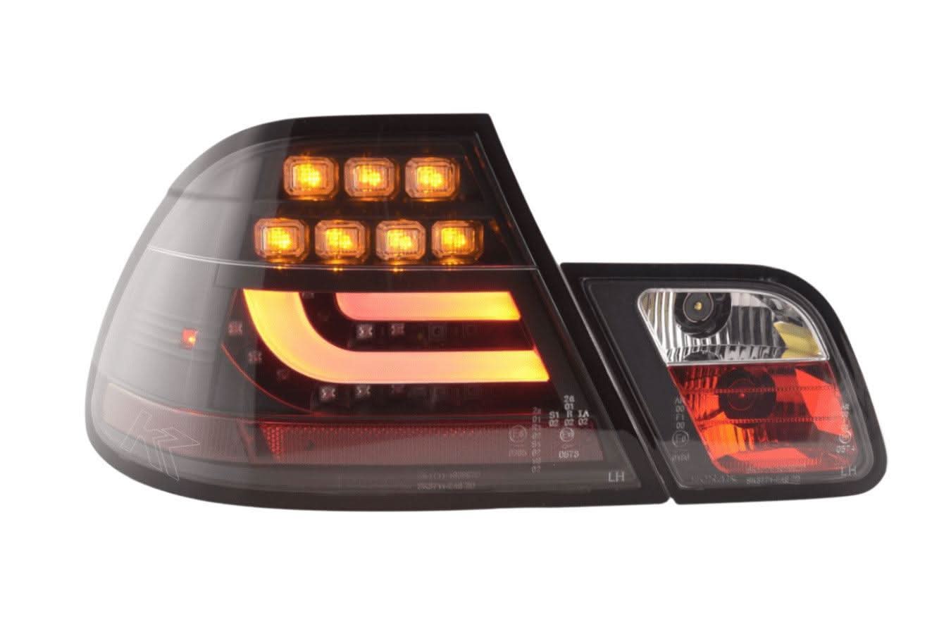 BMW 3-series E46 Coupe Black LED LightBar Taillights Set (2003-2007)