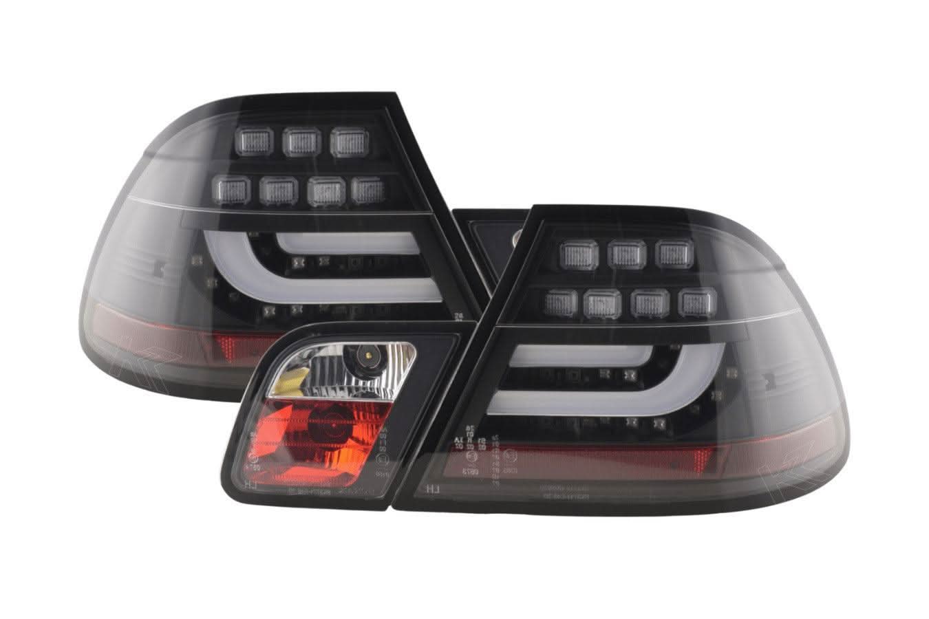BMW 3-series E46 Coupe Black LED LightBar Taillights Set (2003-2007)