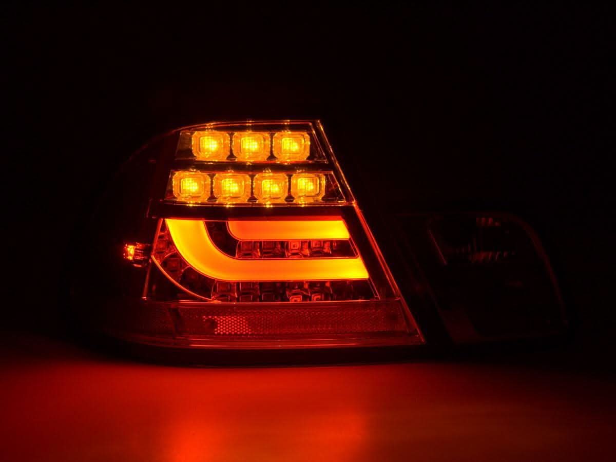 BMW 3-Series E46 Coupe Chrome Clear LED LightBar Taillights Set- Facelift (2003-2007)