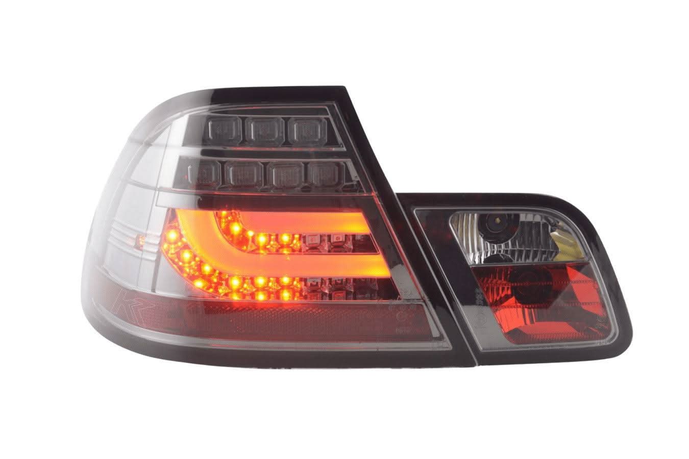 BMW 3-series E46 Coupe Chrome Smoked LED LightBar Taillights Set (1999-2002)