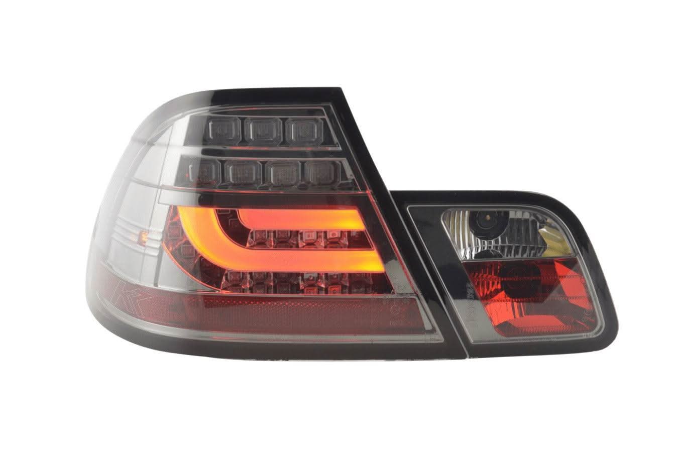 BMW 3-series E46 Coupe Chrome Smoked LED LightBar Taillights Set (1999-2002)