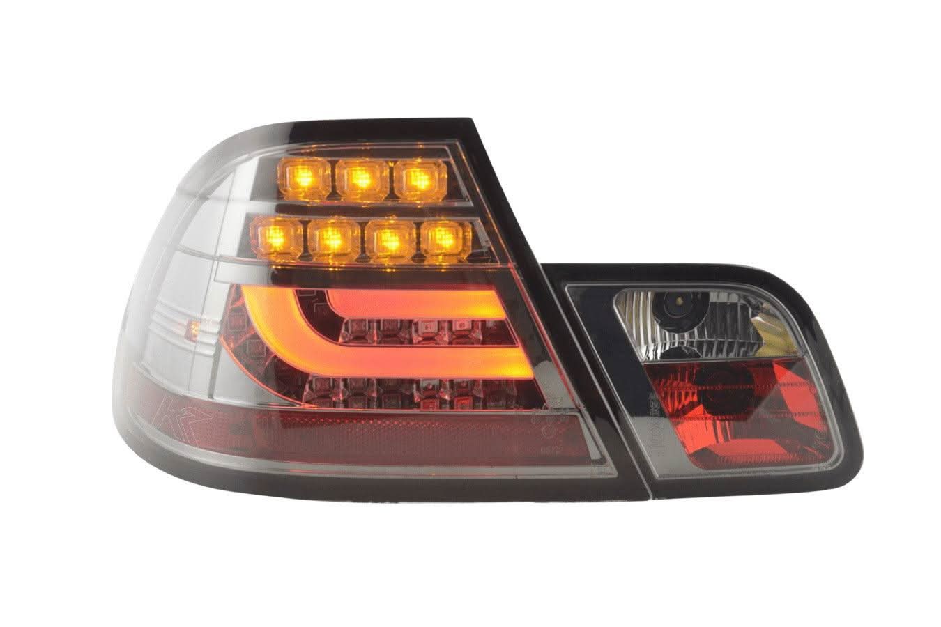 BMW 3-series E46 Coupe Chrome Smoked LED LightBar Taillights Set (1999-2002)