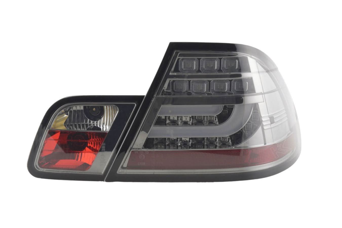 BMW 3-series E46 Coupe Chrome Smoked LED LightBar Taillights Set (1999-2002)