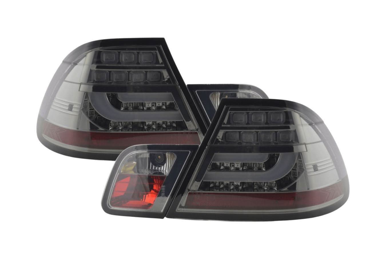 BMW 3-series E46 Coupe Chrome/Smoked LED LightBar Taillights Set- Facelift (2003-2007)