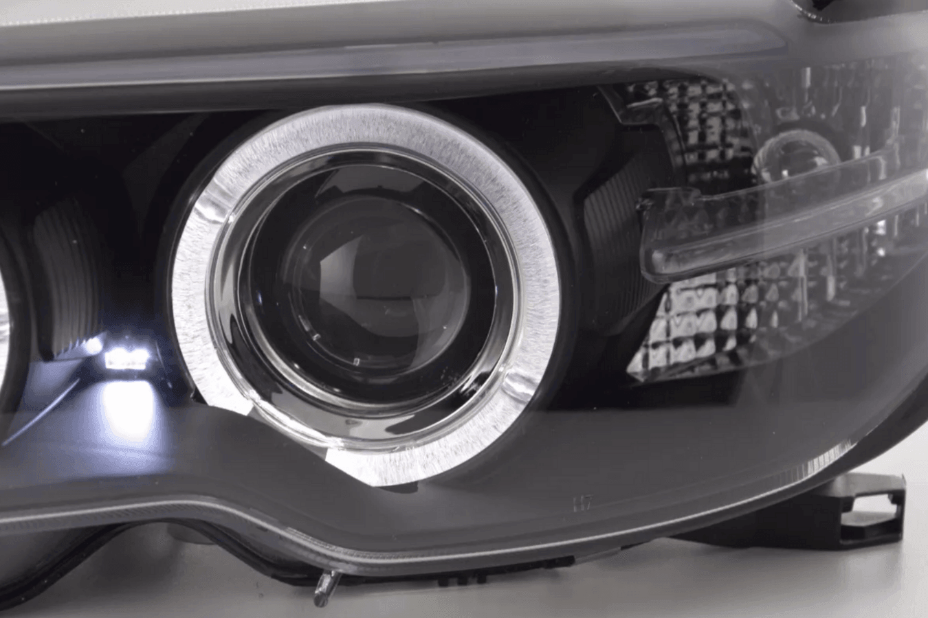 BMW 3-series E46 Coupe/Convertible Black Xenon Angel Eyes Headlights (2003-2005)