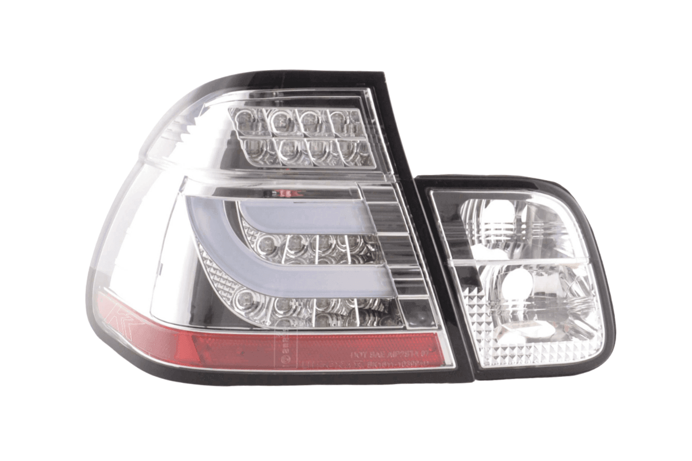 BMW 3-Series E46 Sedan Chrome LED LightBar Taillights - Pre Face Lift (1998-2001)
