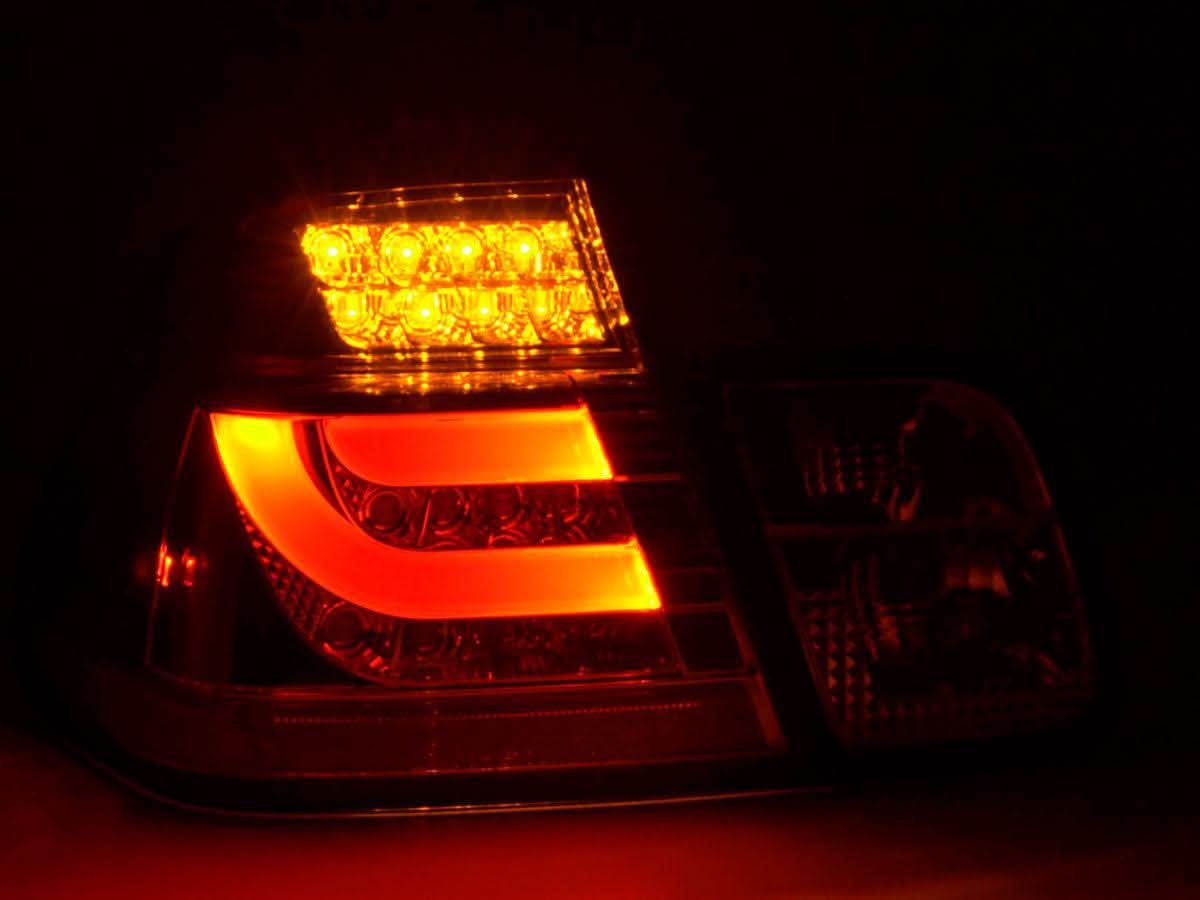 BMW 3-Series E46 Sedan Chrome LED LightBar Taillights - Pre Face Lift (1998-2001)