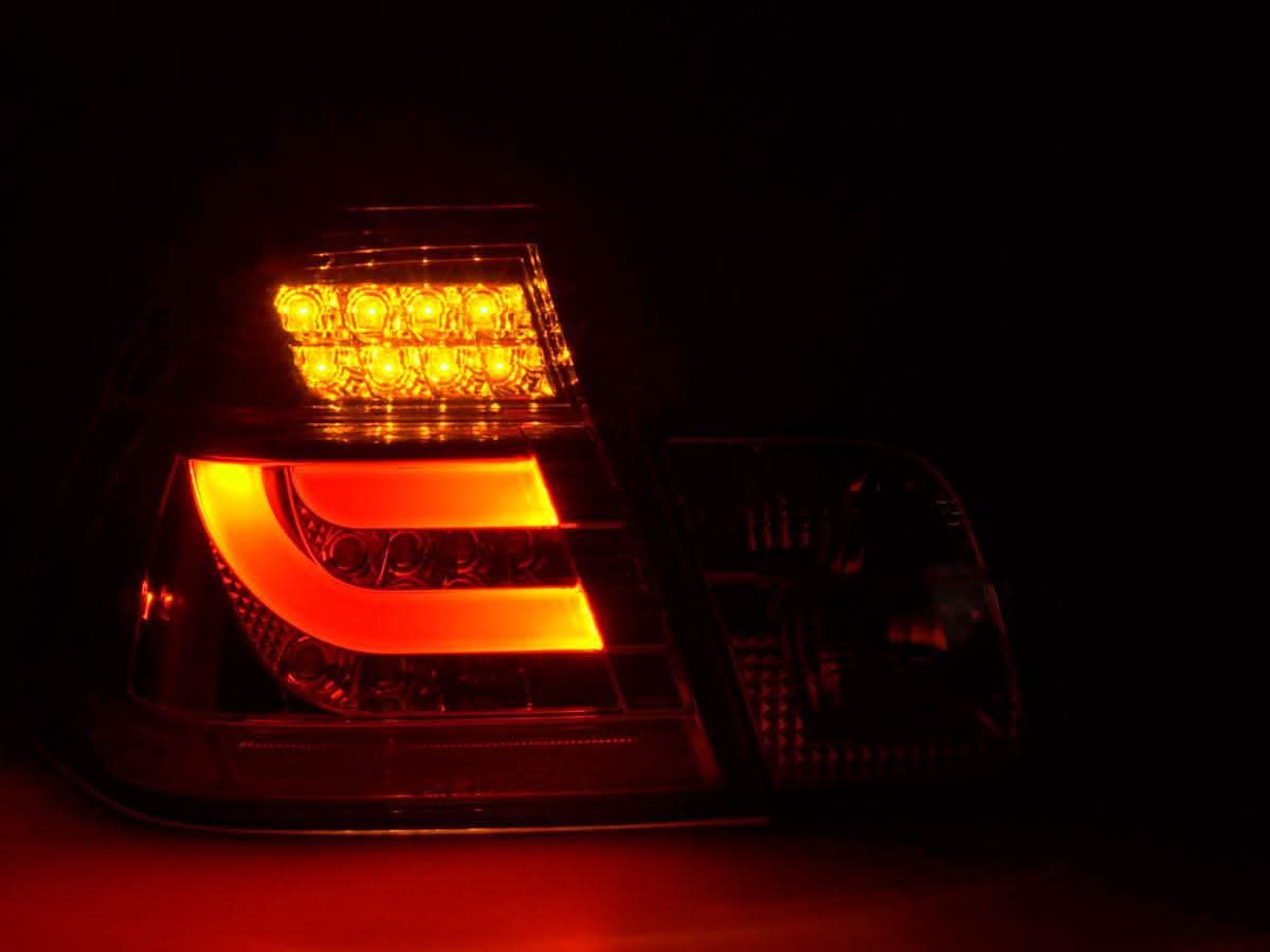 BMW 3-series E46 Sedan Chrome/Clear LED LightBar Taillights Set- Facelift (2002-2005)