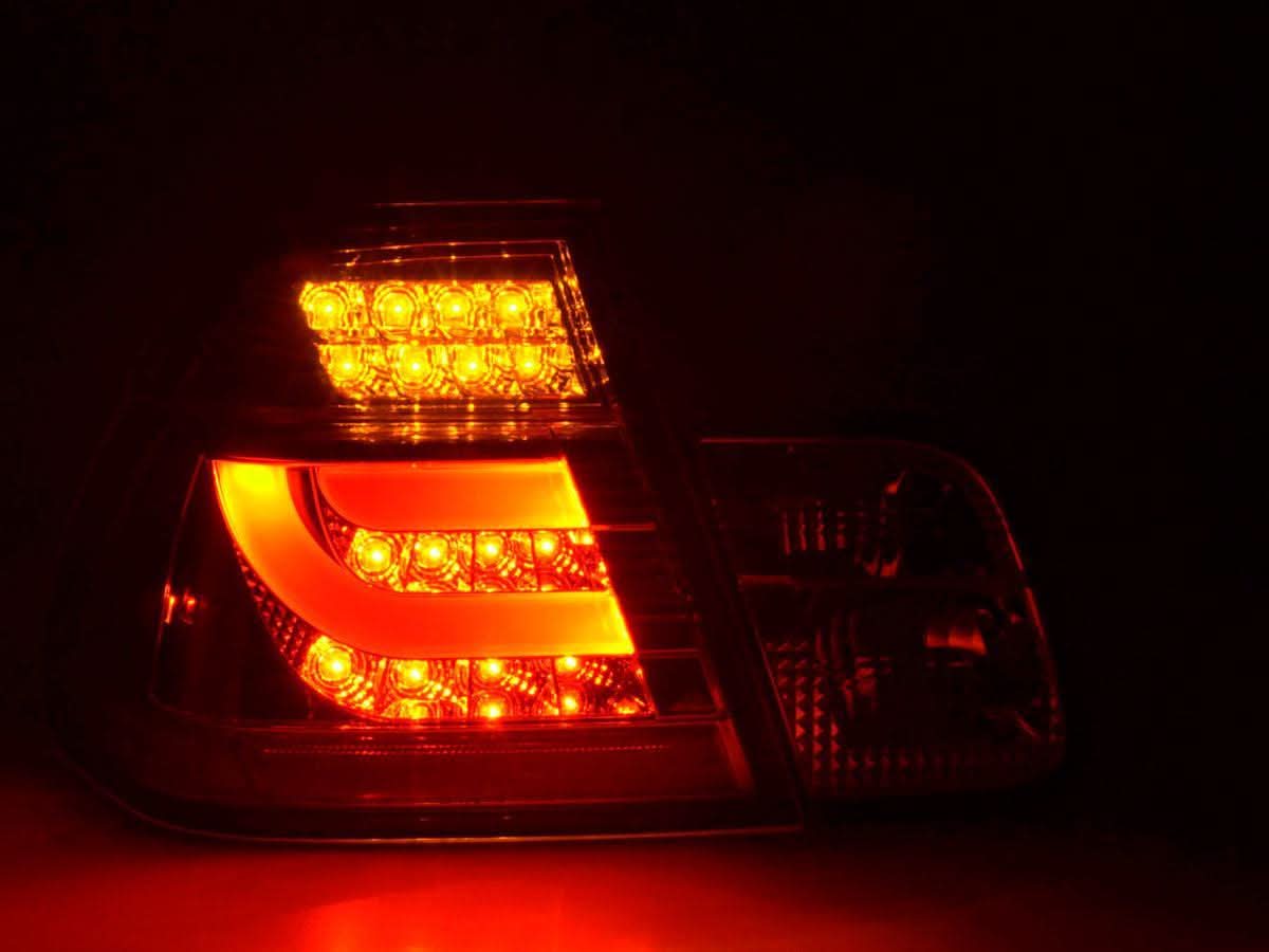 BMW 3-series E46 Sedan Chrome/Clear LED LightBar Taillights Set- Facelift (2002-2005)