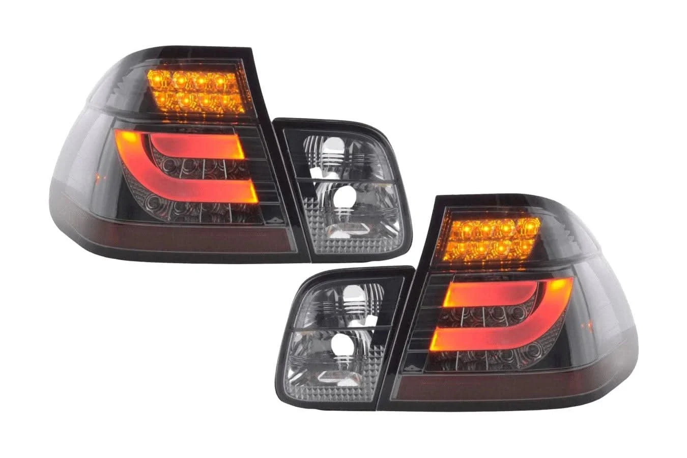 BMW 3-series E46 Sedan Chrome/Smoked LED LightBar Taillights Set- Facelift (2002-2005)