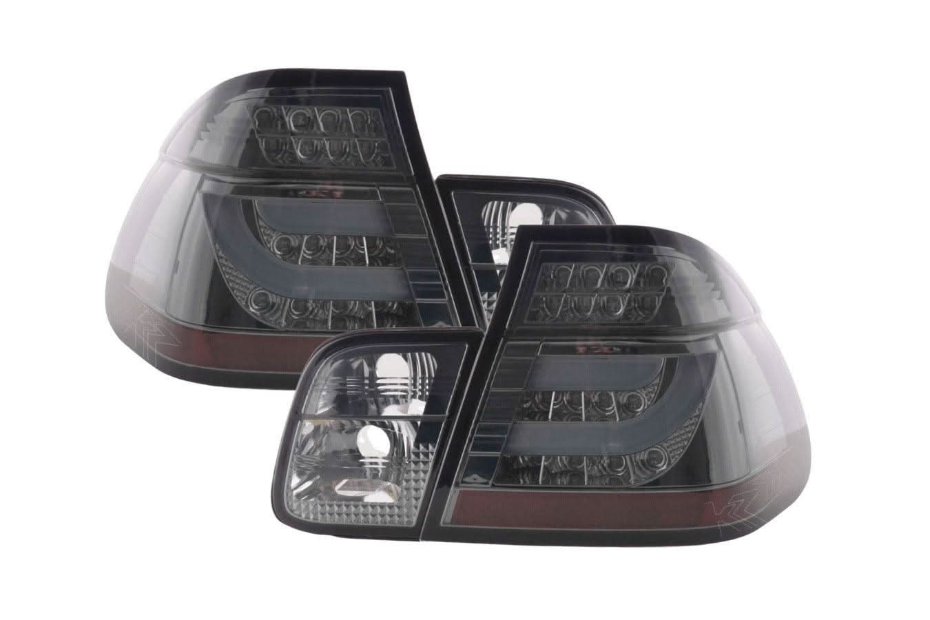 BMW 3-series E46 Sedan Chrome/Smoked LED LightBar Taillights Set- Facelift (2002-2005)