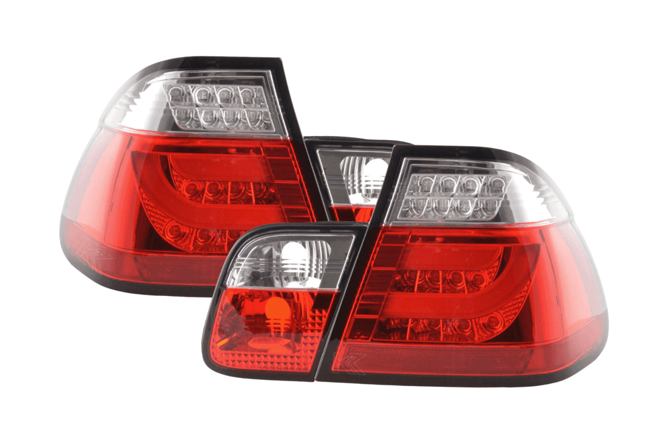 BMW 3 Series E46 Sedan Red LED LightBar Taillights Set- Facelift (2003 - 2006)